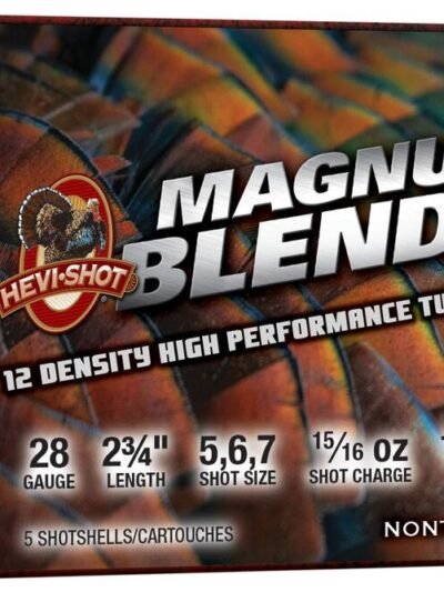 HEVI-SHOT MAGNUM BLEND 28GA 2-3/4IN 15/16OZ #5 #6 #7 5 RD/BX 10 BX/CS