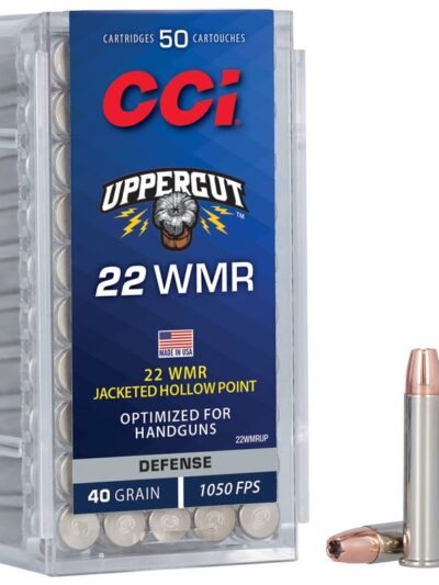 CCI 22WMR 40GR UPPERCUT JHP 50RD/BX 500RD/BRICK 60BX/CS