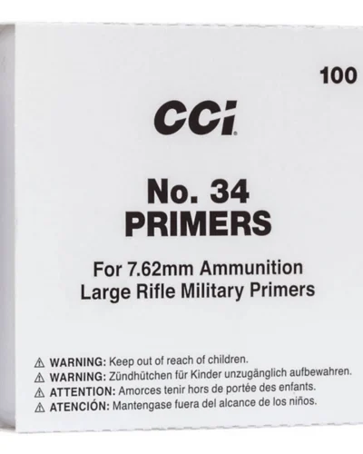 CCI PRIMER NO.34 NATO 100 RD/BX 10BX/BRICK 50 BX/CS