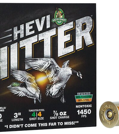 HEVI-SHOT HEVI-HITTER 20GA 3IN 7/8OZ #4 TUNGSTEN/STEEL 25 RD/BX 10 BX/CS
