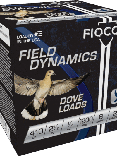 FIOCCHI FIELD DYNAMICS 410 GA 2.5" 1/2OZ #8 SHOT 25RD BX 250RD CASE