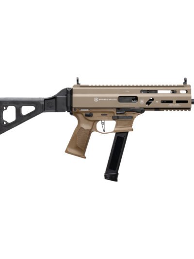 GRAND POWER STRIBOG SP9A3G 9MM PISTOL 8" BARREL THREADED RLR DELAYED GLOCK PATTERN MAG W/ BRACE FDE