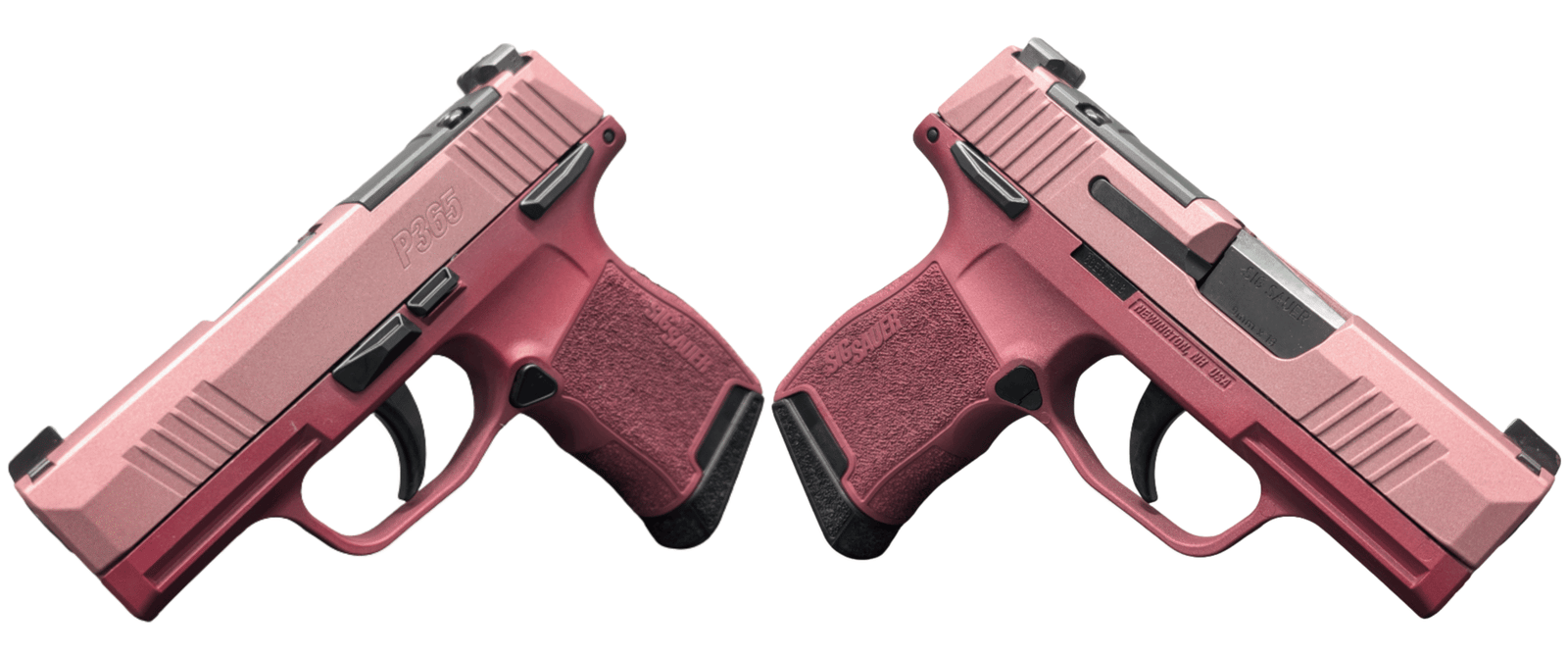 SIG SAUER P365 CRANBERRY BLUSH TWO TONE 9MM PSTL 3.10" BLK O.R. 2-10RD MAGS MANUAL SAFETY
