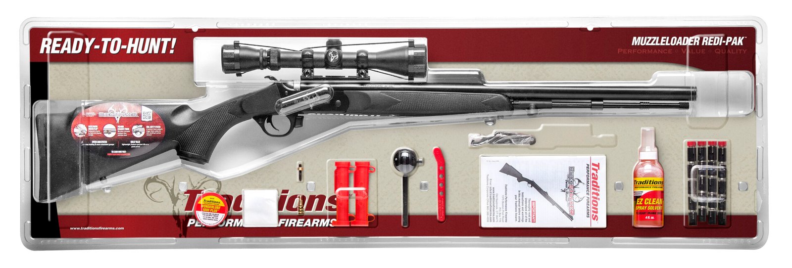 TRADITIONS BUCKSTALKER XT 50CAL BLK PKG