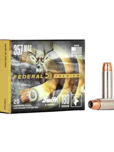Federal Premium Vital-Shok Handgun Ammunition .357 Mag 180 gr SAF 1160 fps 20/box