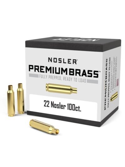 Nosler Unprimed Brass Rifle Cartridge Cases .22 Nosler NOS HS 100/ct