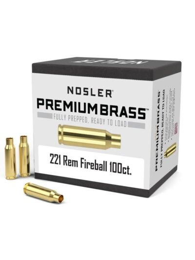 Nosler Unprimed Brass Rifle Cartridge Cases .221 Fireball 100/ct