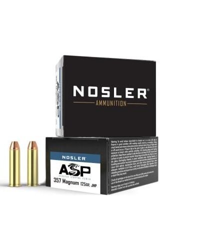 Nosler ASP Handgun Ammunition .357 Mag 125gr JHP 1450 fps 20/ct