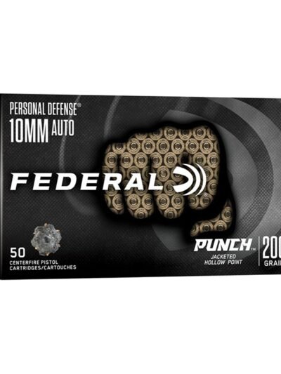 FEDERAL 10MM AUTO 200GR PUNCH JHP 50RD/BX 10BX/CS