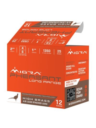 Migra Pheasant Long Range Shotshells 12ga 2-3/4" 1-1/4oz 1350 fps #6 & #8 25/ct