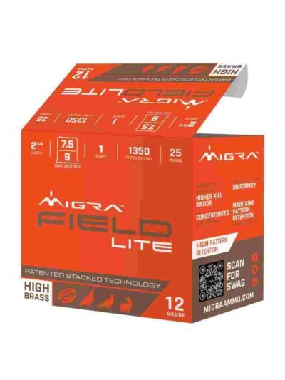 Migra Field Lite Stacked Shotshells 20ga 2-3/4" 1oz 1350 fps #7.5 & #9 25/ct