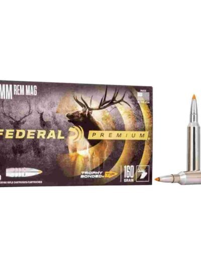 Federal Trophy Bonded Tip Rifle Ammunition 7mm Rem Mag 160gr PT 2900 fps 20/ct
