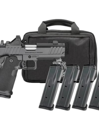 Springfield Armory Gear Pac 1911 DS Prodigy Handgun 9mm Luger 10rd Magazines (4) 4.25" Barrel U-Notch Sights Viridian Green Dot Bag