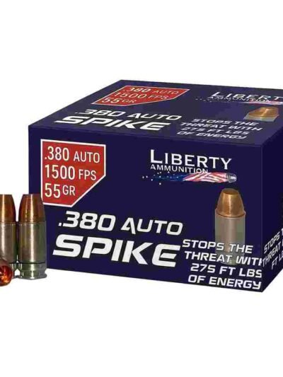 Liberty Spike Handgun Ammunition .380 Auto 55gr HP 1500 fps 20/ct
