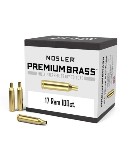 Nosler Unprimed Brass Rifle Cartridge Cases .17 Rem 100/ct
