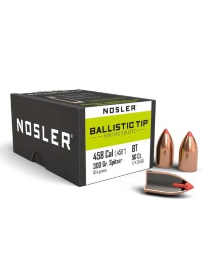 Nosler Ballistic Tip Hunting Rifle Bullets .458 SOCOM 300 gr SP (Orange Tip) 50/ct