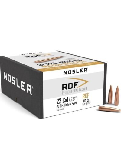 Nosler RDF Match Rifle Bullets .22 cal .224" 77 gr HPBT 100/ct