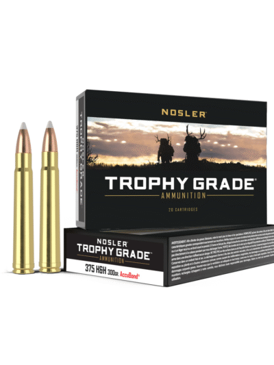 Nosler Accubond Trophy Grade Rifle Ammunition .375 H&H Mag 300 gr PT 2400 fps 20/ct