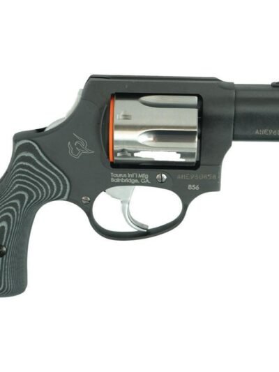 Taurus 856 Concealed Hammer Handgun .38 Spl 6rd Capacity 2" Barrel Matte Black Finish/Stainless Cylinder Grey VZ Grips