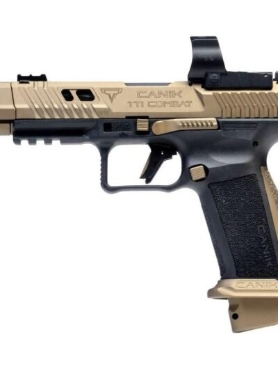 Canik TTI Combat Handgun 9mm Luger 18rd Magazines (2) 4.6" Barrel Black and Bronze with Mecanik M03 Optic