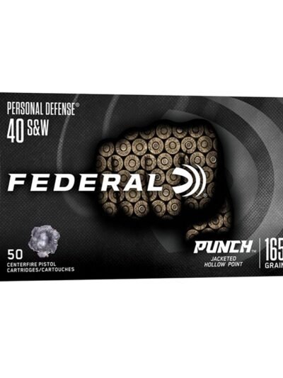 FEDERAL 40 S&W 165GR PUNCH JHP 50RD/BX 10BX/CS