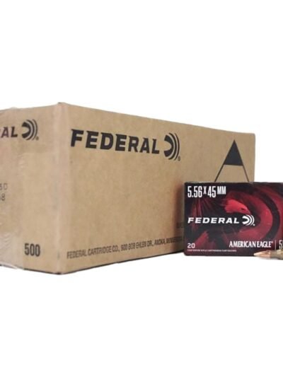 Federal American Eagle Rifle Ammunition 5.56mm 55gr FMJ 3165 fps 500/ct Case (25-20/ct Boxes)