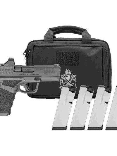 Springfield Armory Gear Pac Echelon 4.0C Handgun 9mm Luger 10rd(4) Magazines 4" Barrel Black Tritium Night Sights Green Dot  & Bag