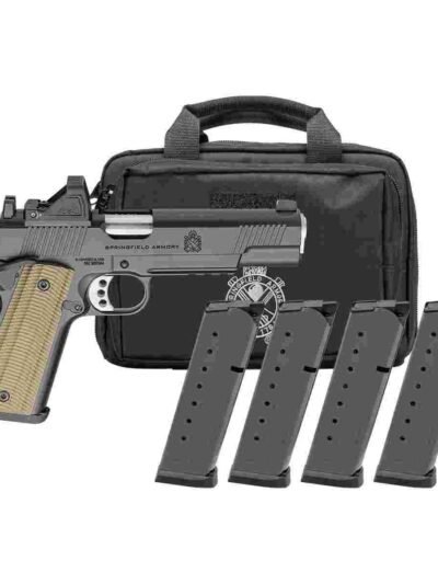 Springfield Gear Pac 1911 Operator AOS Handgun .45 Auto 8rd Magazines(4) 5" Barrel Green Dot & Bag