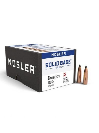 Nosler Solid Base Rifle Bullets 6mm .243" 100 gr 50/ct