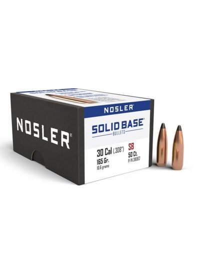 Nosler Solid Base Rifle Bullets .30 Cal .308" 165 gr 50/ct