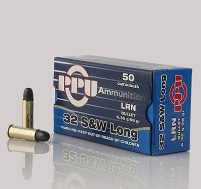 PPU Handgun Ammunition .32 S&W Long 98 gr LRN 705 fps 50/ct