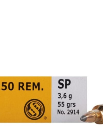 Sellier & Bellot Rifle Ammunition .22-250 Rem 55 gr SP  - 20/box