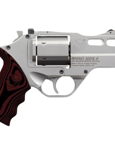 Chiappa Rhino 30DS Handgun .357 Mag 6rd Capacity 3" Barrel Stainless Red with 3 Moon Clips
