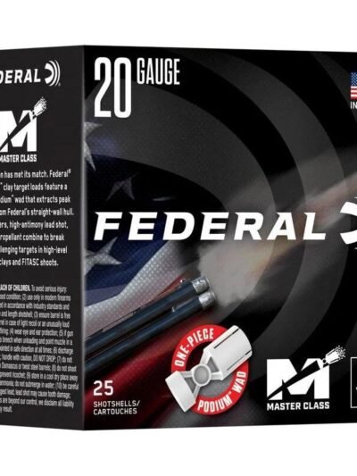 Federal Master Class Shotshells 20ga 2-3/4" 7/8oz 1250fps #7.5 25/ct