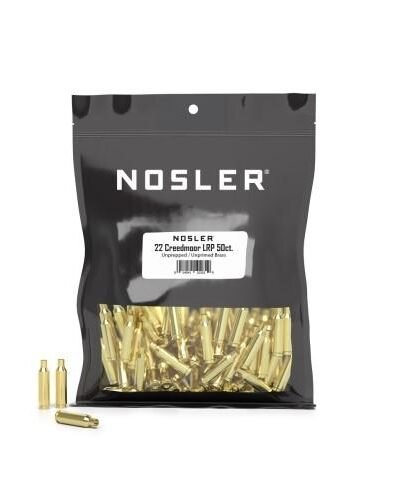 Nosler Unprimed Bulk Bag Brass 22 Creedmoor (50 ct)