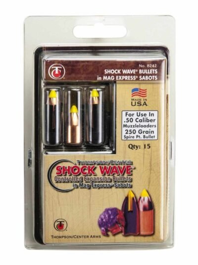 Thompson Center Shockwave Spire Point Polymer Tip Bullets .50 cal Sabot 250 gr 15/ct