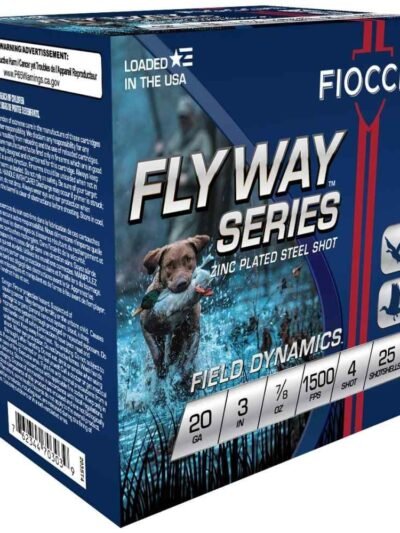 Fiocchi Flyway Steel Shotshells 20 ga 3" 7/8oz 1500fps #4 25/ct