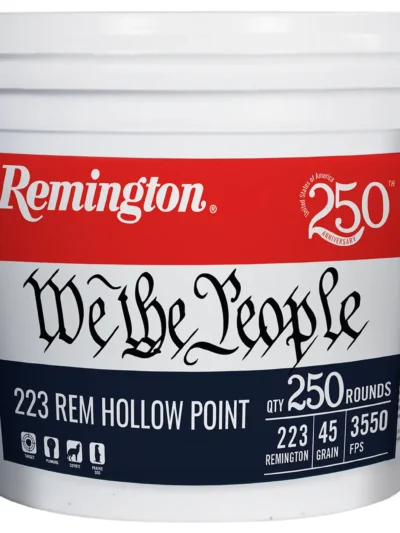 REMINGTON 223 REM 55GR FMJ 250 RND WE THE PEOPLE BUCKET 250TH 250RD/BX 4BX/CS
