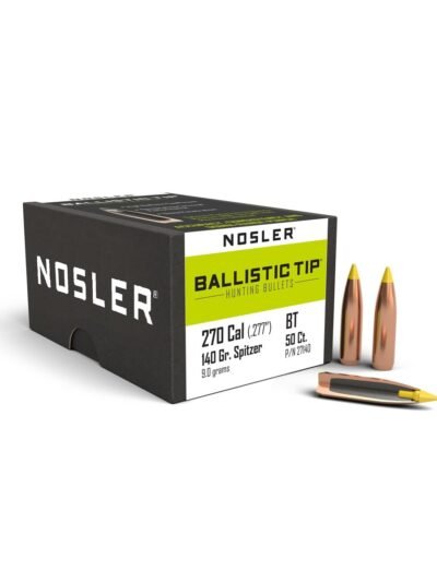Nosler Ballistic Tip Hunting Rifle Bullets .270 cal .277" 140 gr SBT-BTIP 50/ct