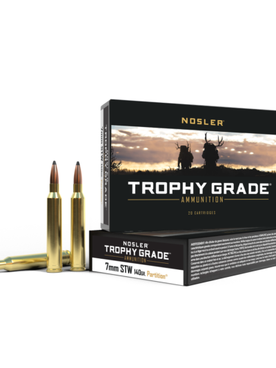 Nosler Partition Trophy Grade Rifle Ammunition 7mm STW 140 gr PSP 3300 fps 20/ct