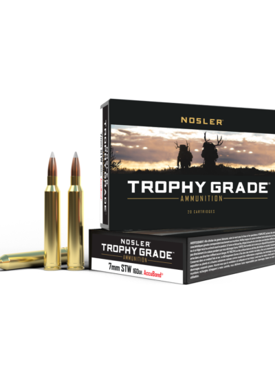 Nosler Accubond Trophy Grade Rifle Ammunition 7mm STW 160 gr PT 3075 fps 20/ct