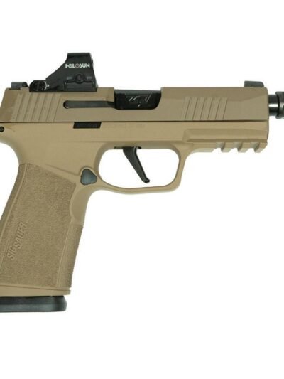 Sig P365 XMacro Handgun 9mm Luger 17rd Magazines (2) Threaded Barrel Two-Tone Tan XSeries Slide with Optic