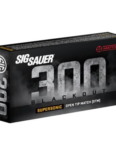 Sig Sauer Supersonic Open Tip Match Rifle Ammunition .300 AAC Blackout 125gr OTM 2200 fps 20/ct