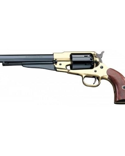 Pietta 1858 Remington Army Brass Frame Muzzleloader Pistol - Walnut Grips - .44 cal 8"