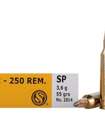 SELLIER & BELLOT 22-250 REM 55GR SP 20RD BOX 25 BOXES PER CASE