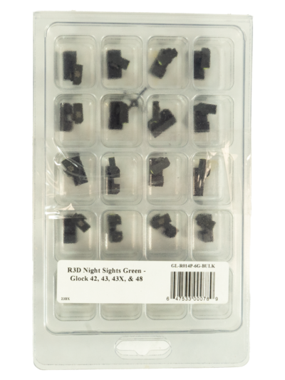 XS Sights R3D Night Sights Set for Glock 42/43/43x/48 Green Bulk 20/ct