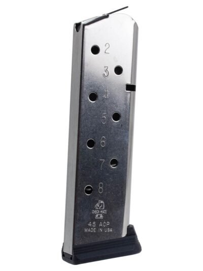 Check-Mate Full Size 1911 Handgun Magazine Stainless Steel .45 ACP 8/rd