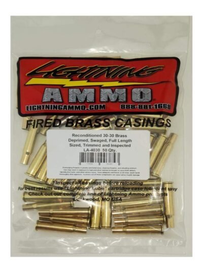 Lightning Ammo Reconditioned Ready to Load Brass 30-30 50 Qty Bag