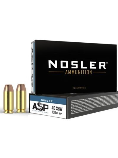 Nosler ASP Handgun Ammunition .40 S&W 150 gr JHP 1110 fps 50/ct