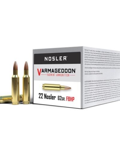Nosler Varmageddon Rifle Ammunition .22 Nosler 62gr HPFB 3250 fps 20/ct